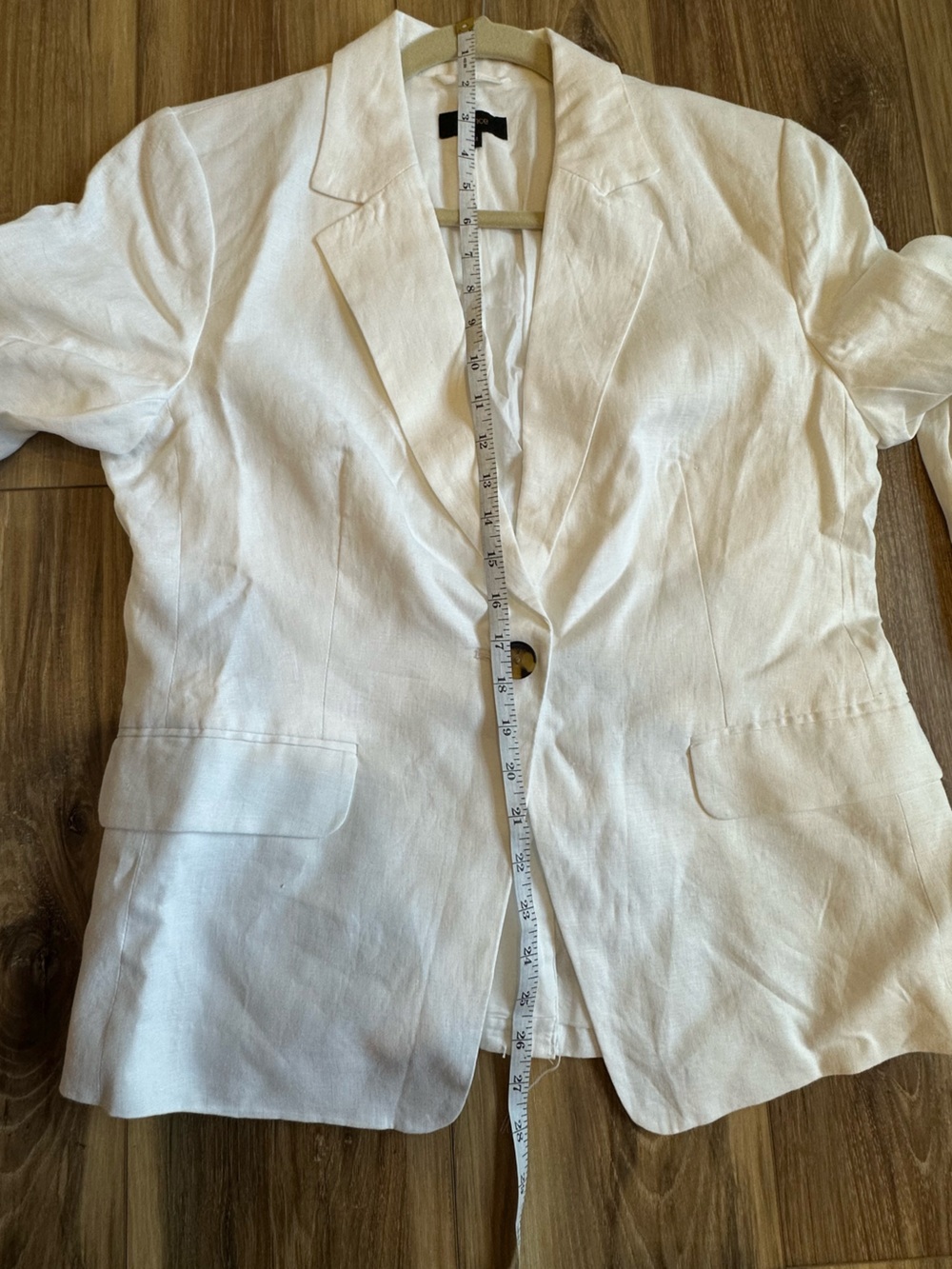 Quince 100% European Linen Structured Blazer in White Sz Medium - Picture 9 of 9